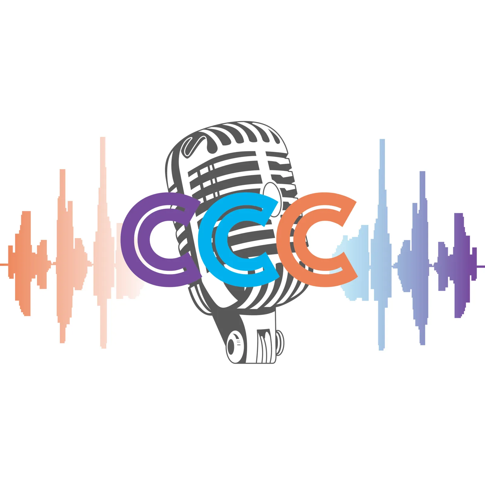 Casting Call Club logo: CCC lettering over a vintage microphone and a sound wave